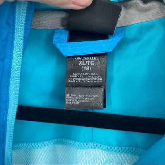 The North Face Resolve Jacket Waterproof Breathable Hooded Sky Blue L 14-16 - Picture 5 of 11